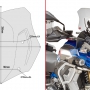 Стекло GIVI D5124B для BMW R 1200 GS Adventure '14-18 / BMW R 1200 GS '13-18 / BMW R 1250 GS '19-20 / BMW R 1250 GS Adventure '19-20 легкое затемнение