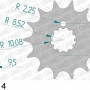 AFAM 94202-14 звезда передняя HUSQVARNA TC 85, KTM SX 85 (ведущая) стальная, цепь 428 (JTF1907.14)