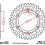 JT звезда цепного привода JTA210.52 (цепь 520)