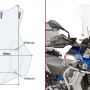 Стекло GIVI 5124DT для BMW R1200 GS Adventure '14-18/BMW R1200 GS '13-18/BMW R1250 GS '19-20/BMW R1250 GS Adventure '19-20,прозрач. 53,5x45 см (H x W)