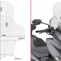 Стекло GIVI AF3115 AIRFLOW для SUZUKI Burgman 400 '17- 23, высота 77см, ширина 67см -на 23см выше оригинального стекла.