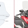 Стекло GIVI 7056DT (без крепежа) для SYM Cruisym a 300 '17-24