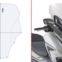 Стекло GIVI D1187ST для HONDA FORZA 350 '21-24 / Размеры стекла 58см х 47см (H x W)