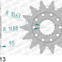 AFAM 20311+13 звезда передняя HONDA CR 500, 250, CRF 450, TRX 450 (ведущая) стальная самоочищающаяся, цепь 520