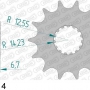 AFAM 21403-14 звезда передняя YAMAHA YFZ 450 (ведущая) стальная, цепь 520, (JTF1592.14 wrong)