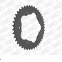 AFAM 50608K-39 звезда задняя DUCATI 1100 Monster, DUCATI Evo (ведомая) стальная, черная, цепь 525