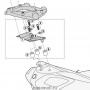 Крепление GIVI SR7051M верхнего кофра для SYM Maxsym 400-600 '11-19, площадка Monolock