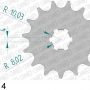 AFAM 30100-14 звезда передняя KAWASAKI KX, SUZUKI RM, YAMAHA TT-R (ведущая) стальная, цепь 420 (JTF546.14)